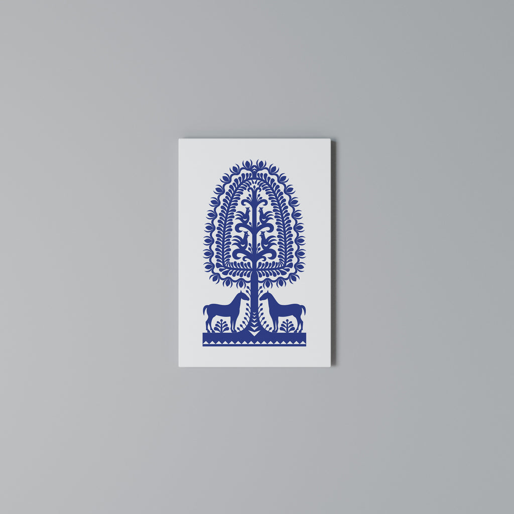 POLISH FOLK ART Cuadro en lienzo vertical