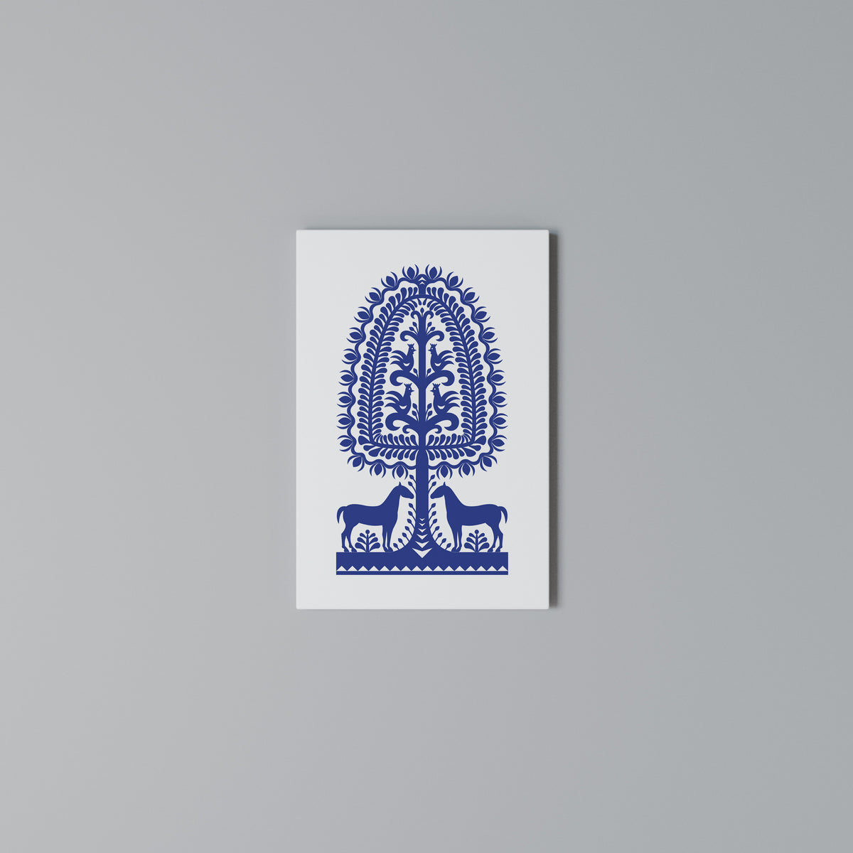 POLISH FOLK ART Cuadro en lienzo vertical