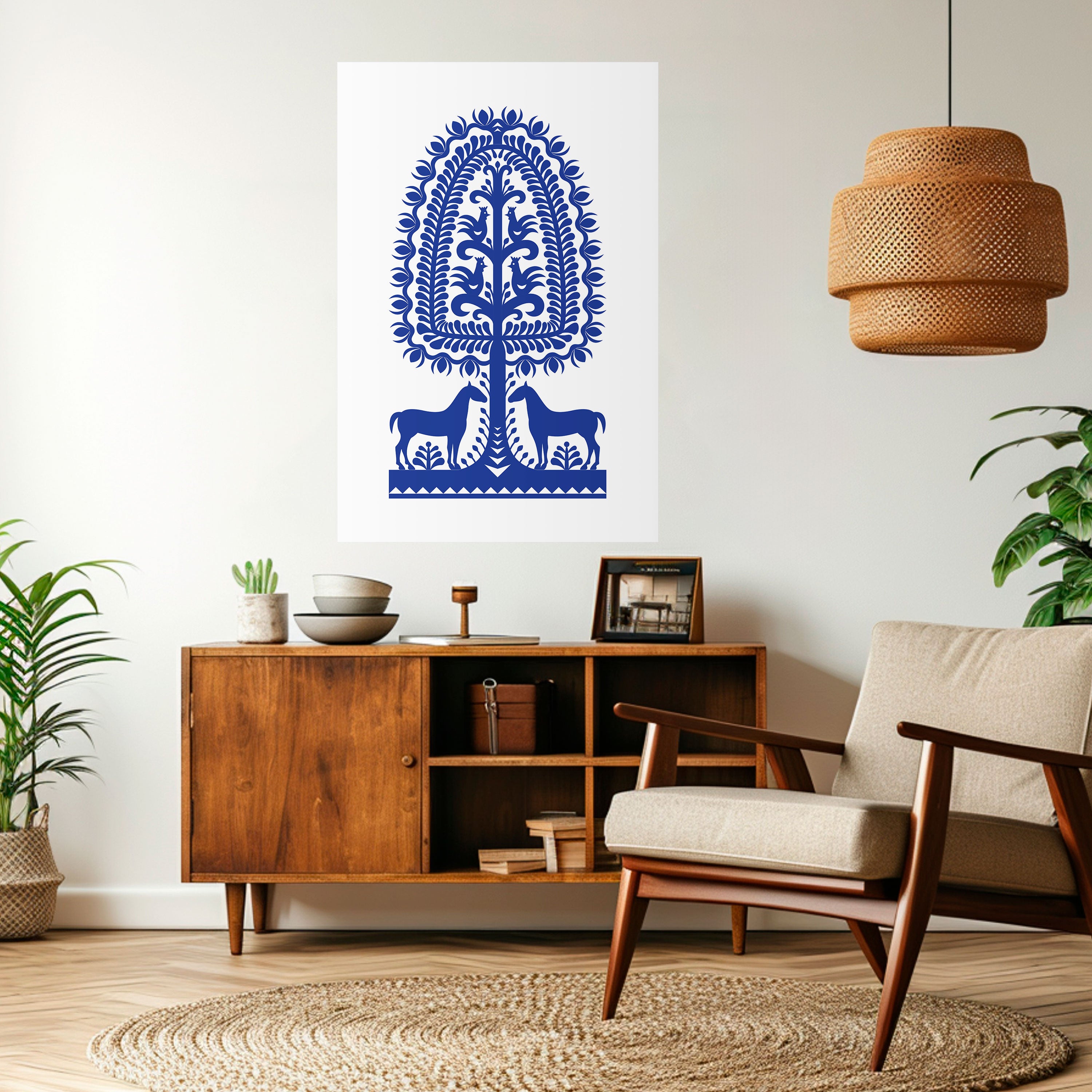 POLISH FOLK ART Peel and Stick Vertical Poster