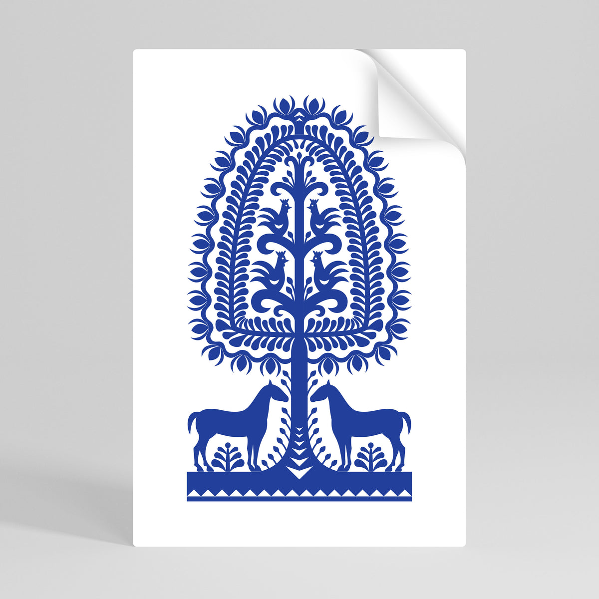 POLISH FOLK ART Póster adhesivo vertical