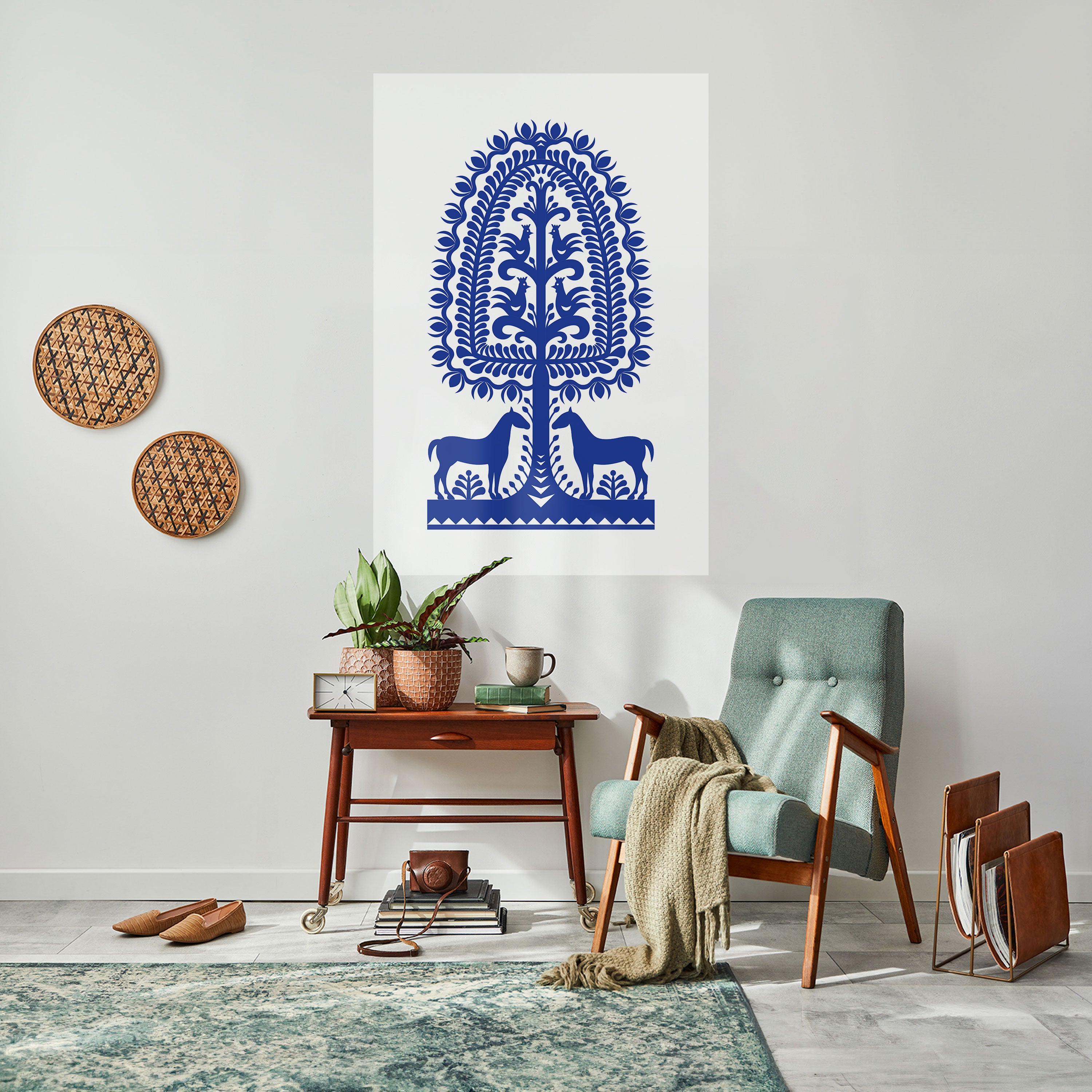 POLISH FOLK ART Peel and Stick Vertical Poster