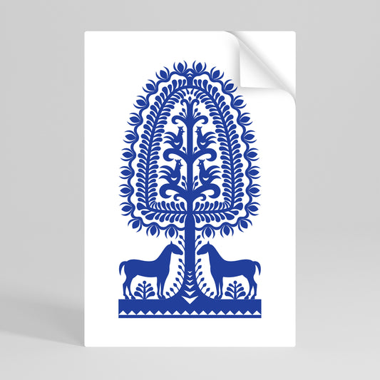 POLISH FOLK ART Póster adhesivo vertical