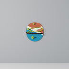 TENNIS ESSENTIALS Estante Ovalado Decorativo en Acabado Negro