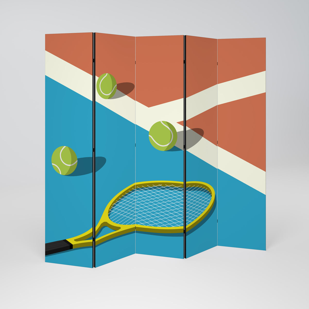 TENNIS ESSENTIALS Biombo de 5 paneles