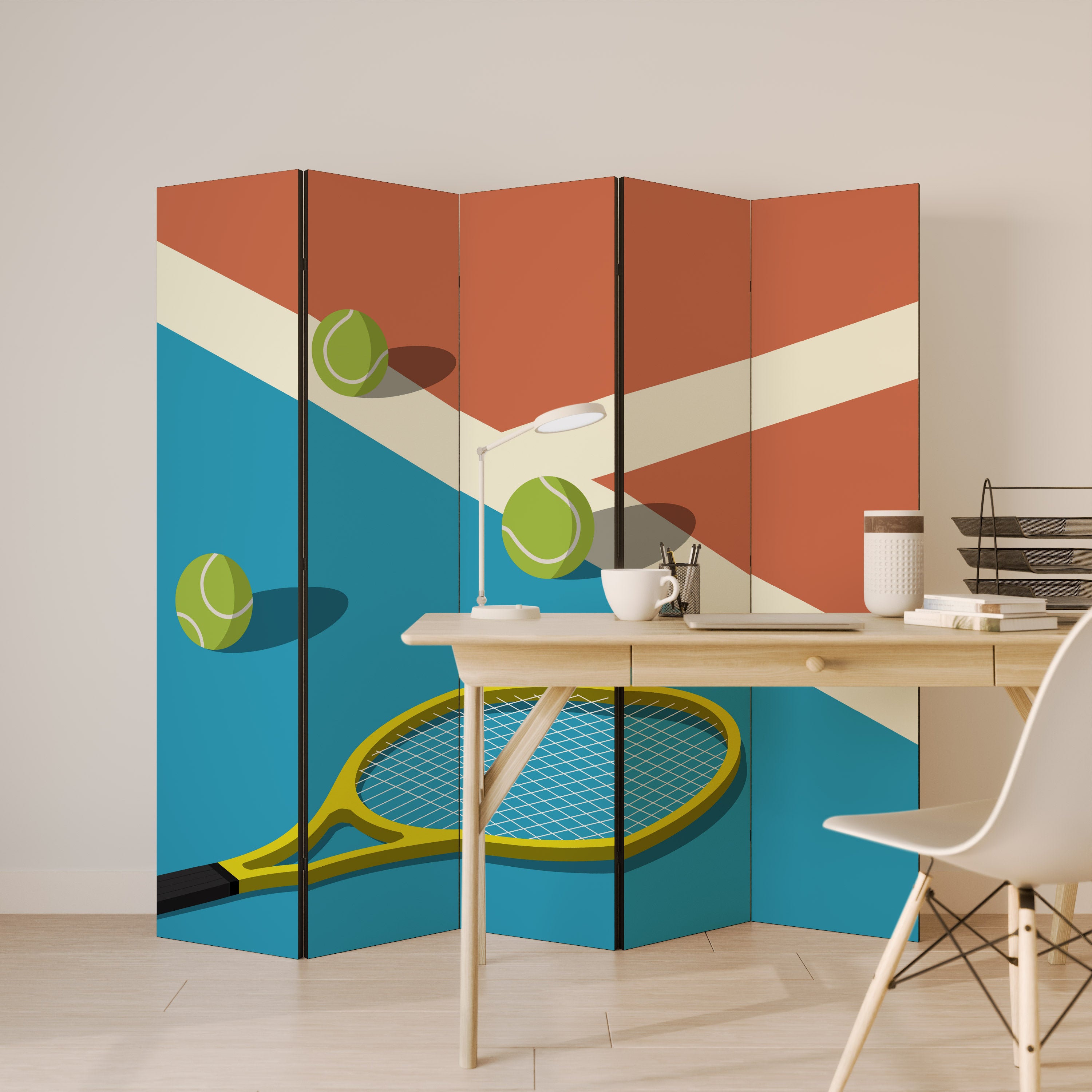 TENNIS ESSENTIALS 5-Panel Room Divider