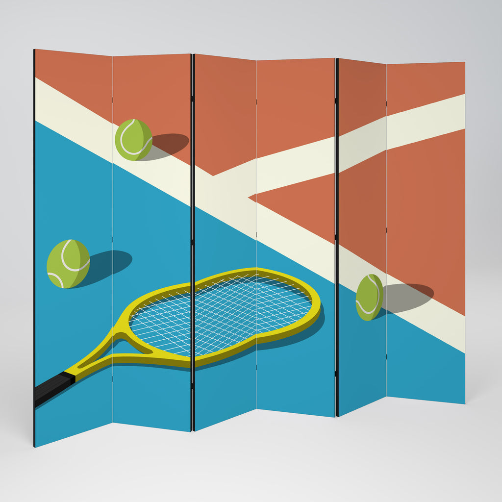 Biombo decorativo de 6 paneles TENNIS ESSENTIALS