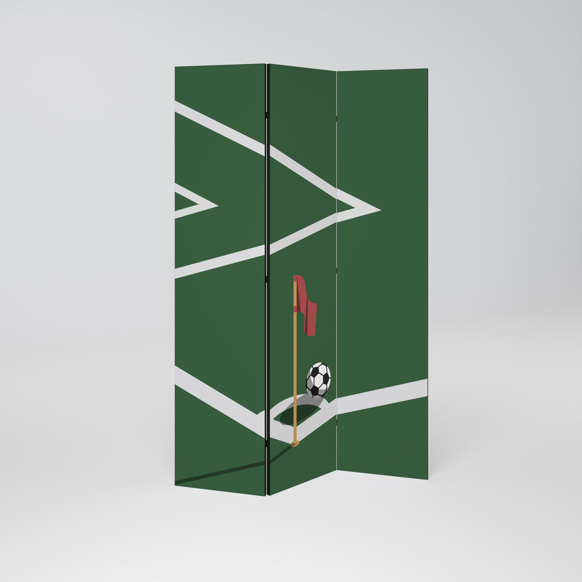FOOTBALL ACTION Biombo de 3 paneles