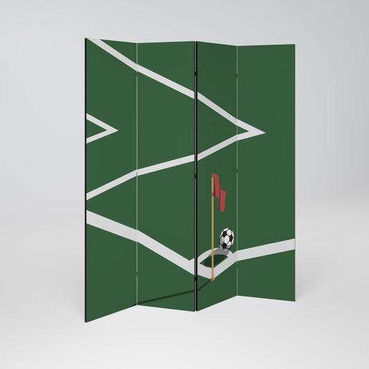 FOOTBALL ACTION Biombo de 4 paneles