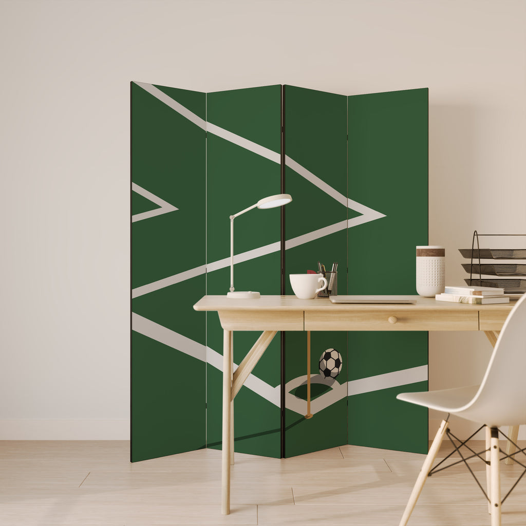 Biombo decorativo de 4 paneles FOOTBALL ACTION