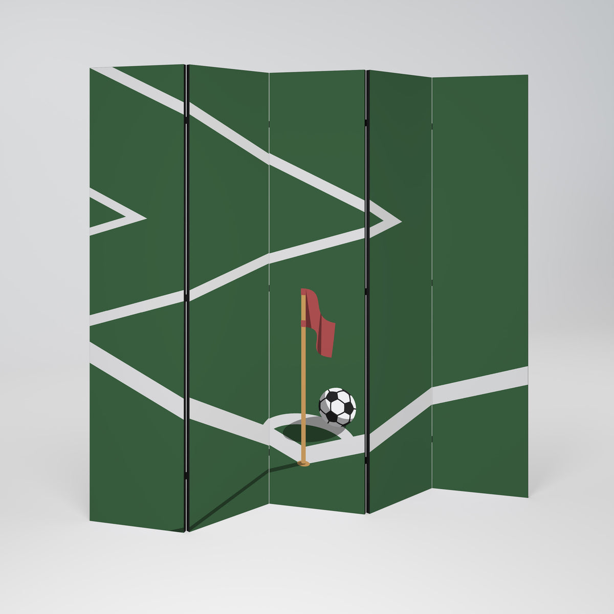 FOOTBALL ACTION Biombo de 5 paneles