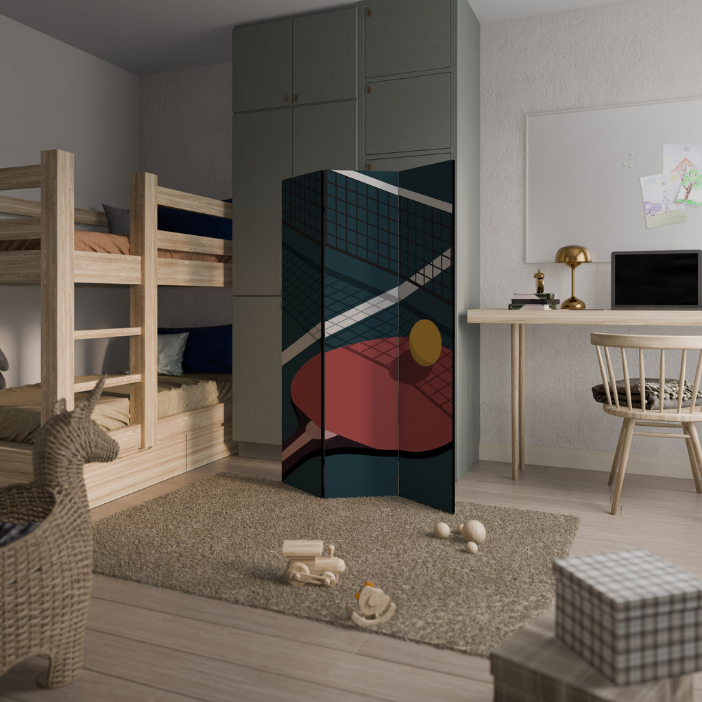 PING- PONG GAME 3-Panel Room Divider