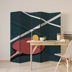PING- PONG GAME 5-Panel Room Divider