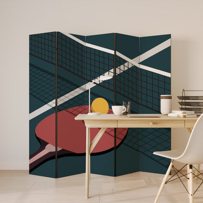 PING- PONG GAME Biombo de 5 paneles