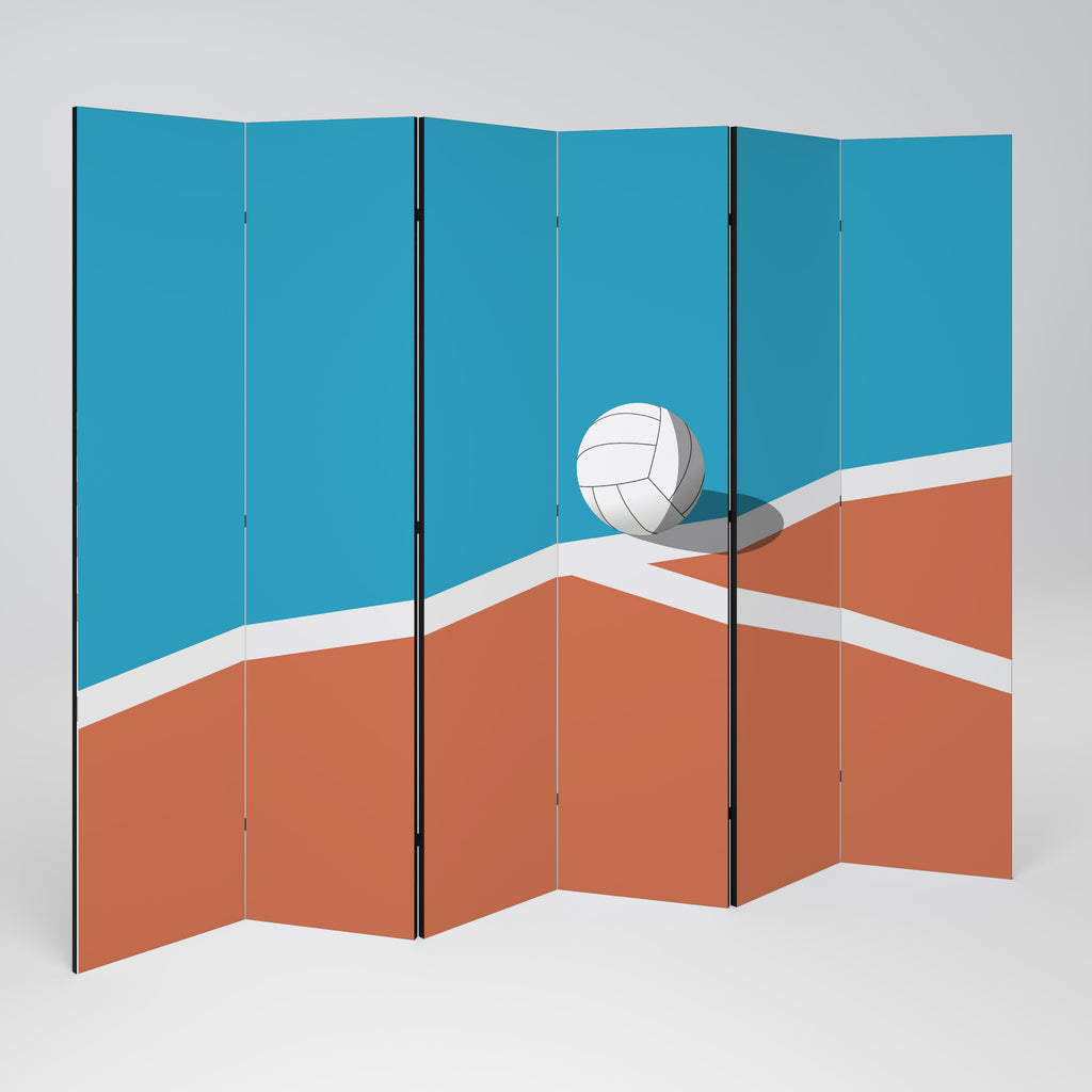 VOLLEYBALL TIME 6-Panel Room Divider
