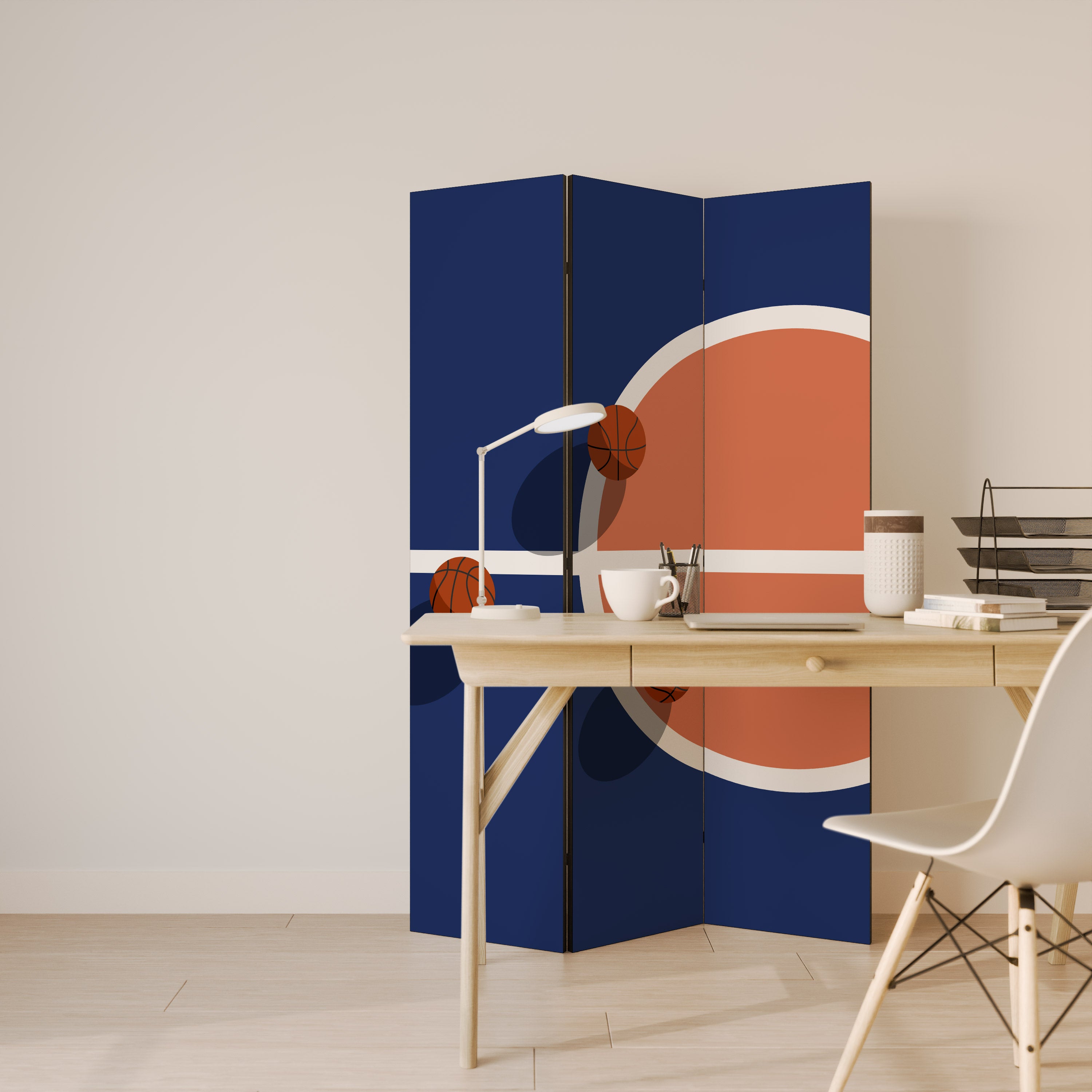 BASKETBALL CHALLENGE Decorative 3-Panel Room Divider