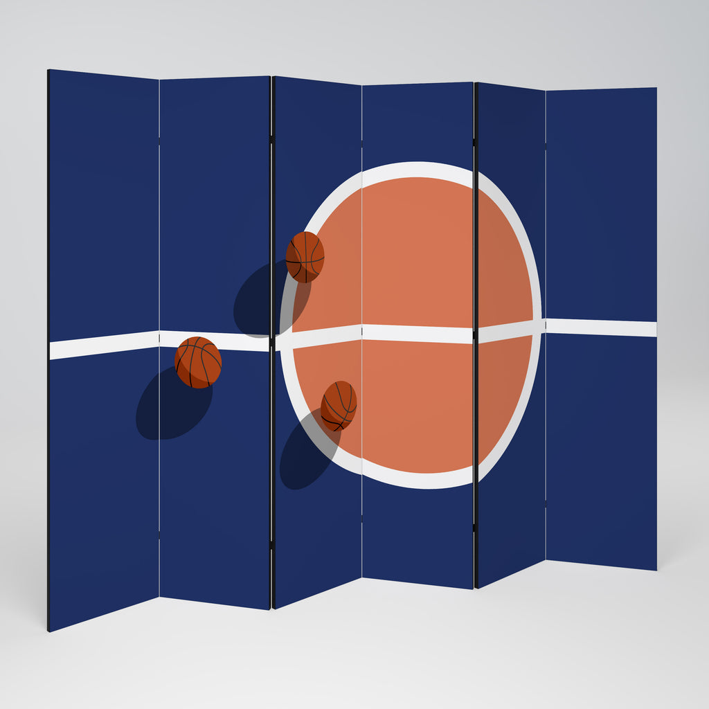 Biombo decorativo de 6 paneles DESAFÍO DE BALONCESTO