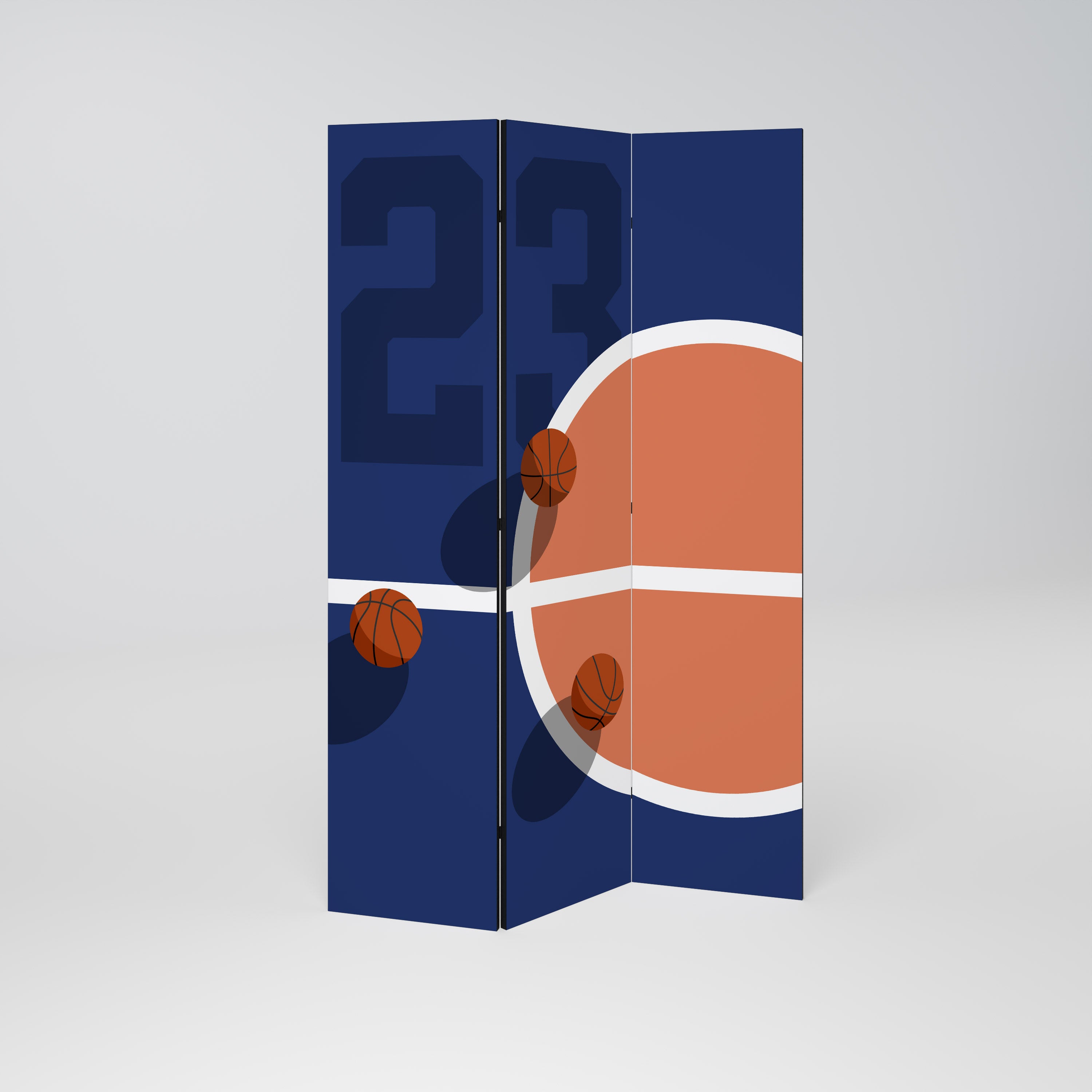 FAMOUS NUMBER 23 3-Panel Room Divider