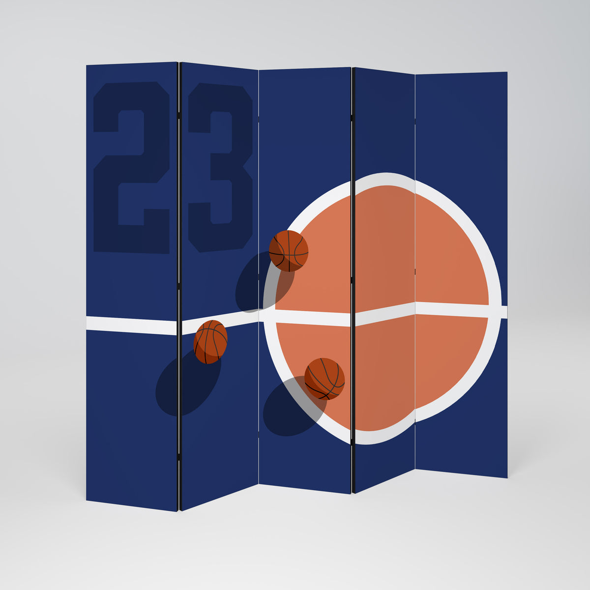 FAMOUS NUMBER 23 Biombo de 5 paneles
