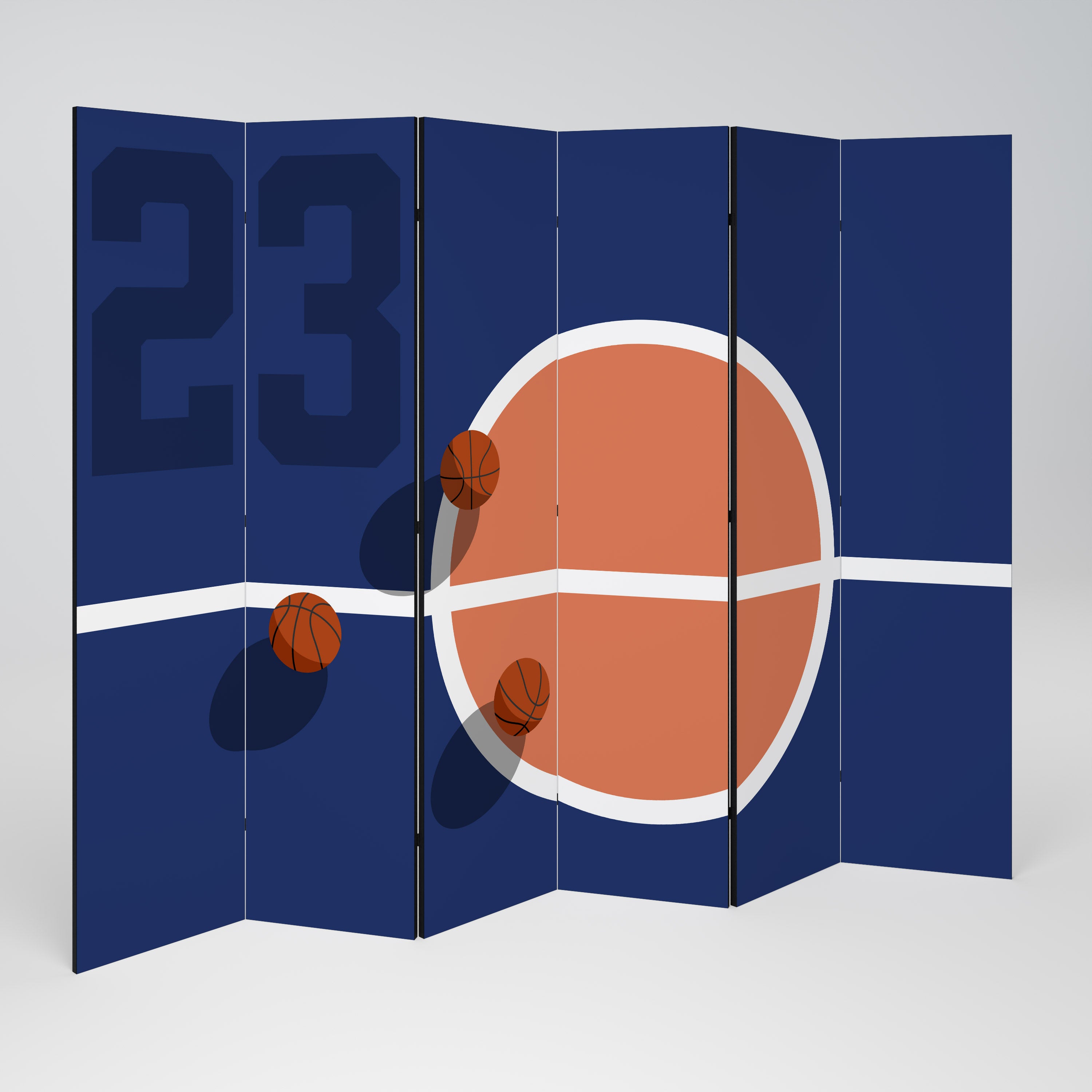 Divisor de ambientes decorativo de 6 paneles FAMOUS NUMBER 23