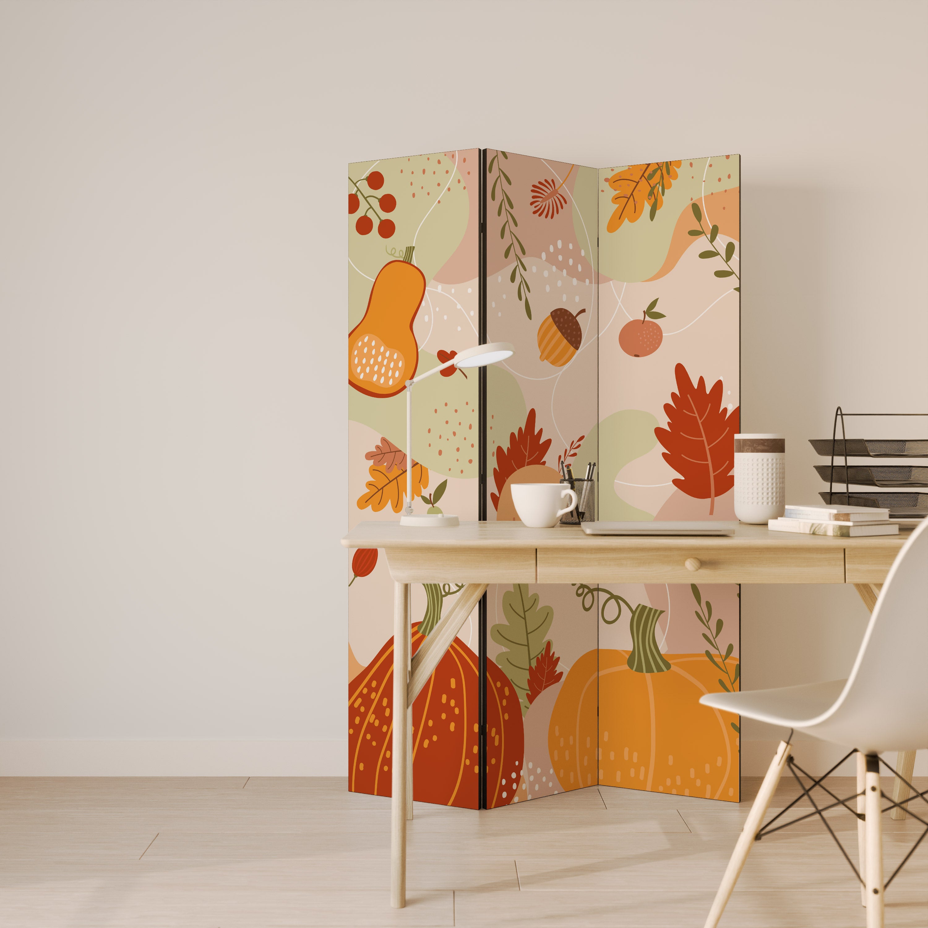 HELLO AUTUMN Decorative 3-Panel Room Divider
