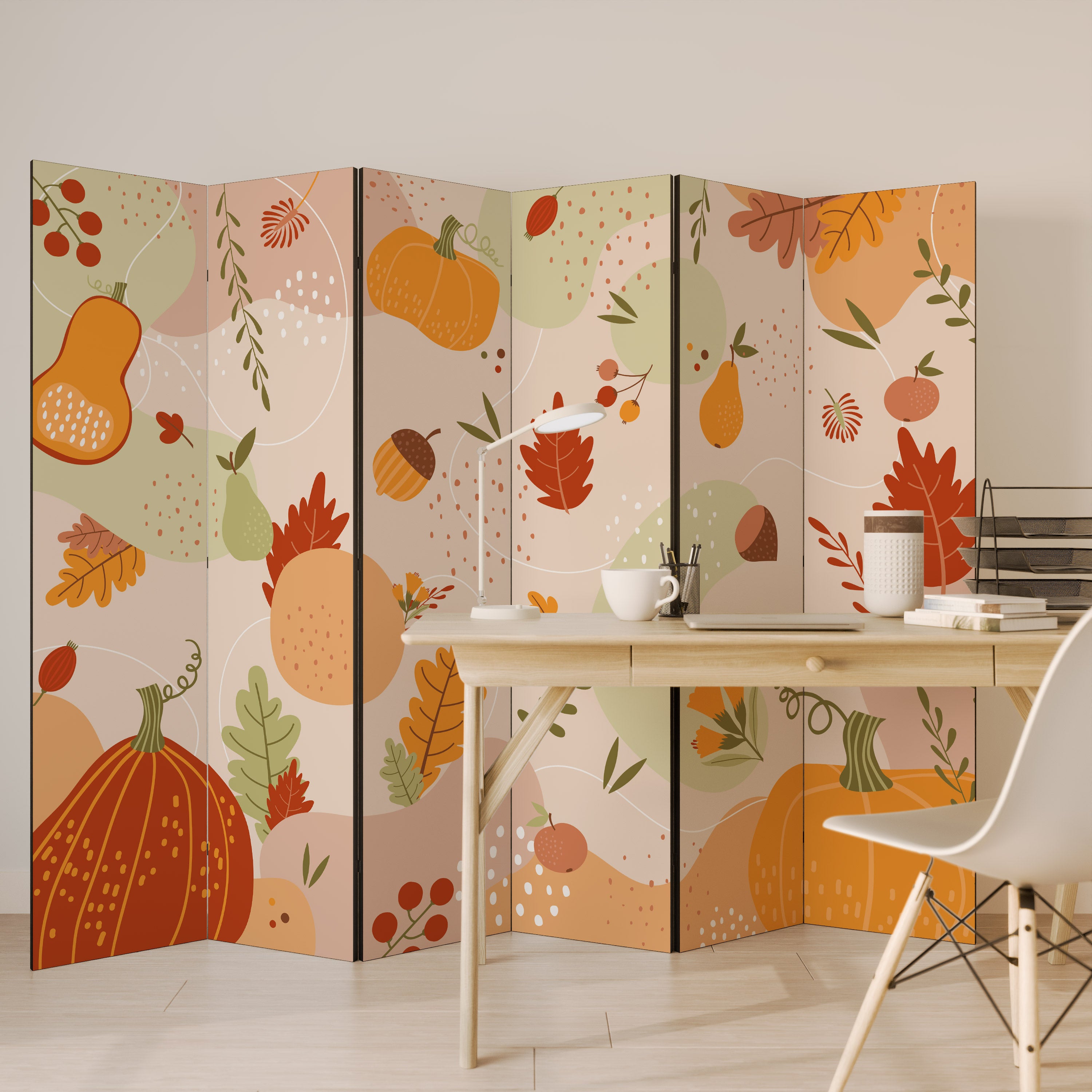 Biombo decorativo de 6 paneles HELLO AUTUMN