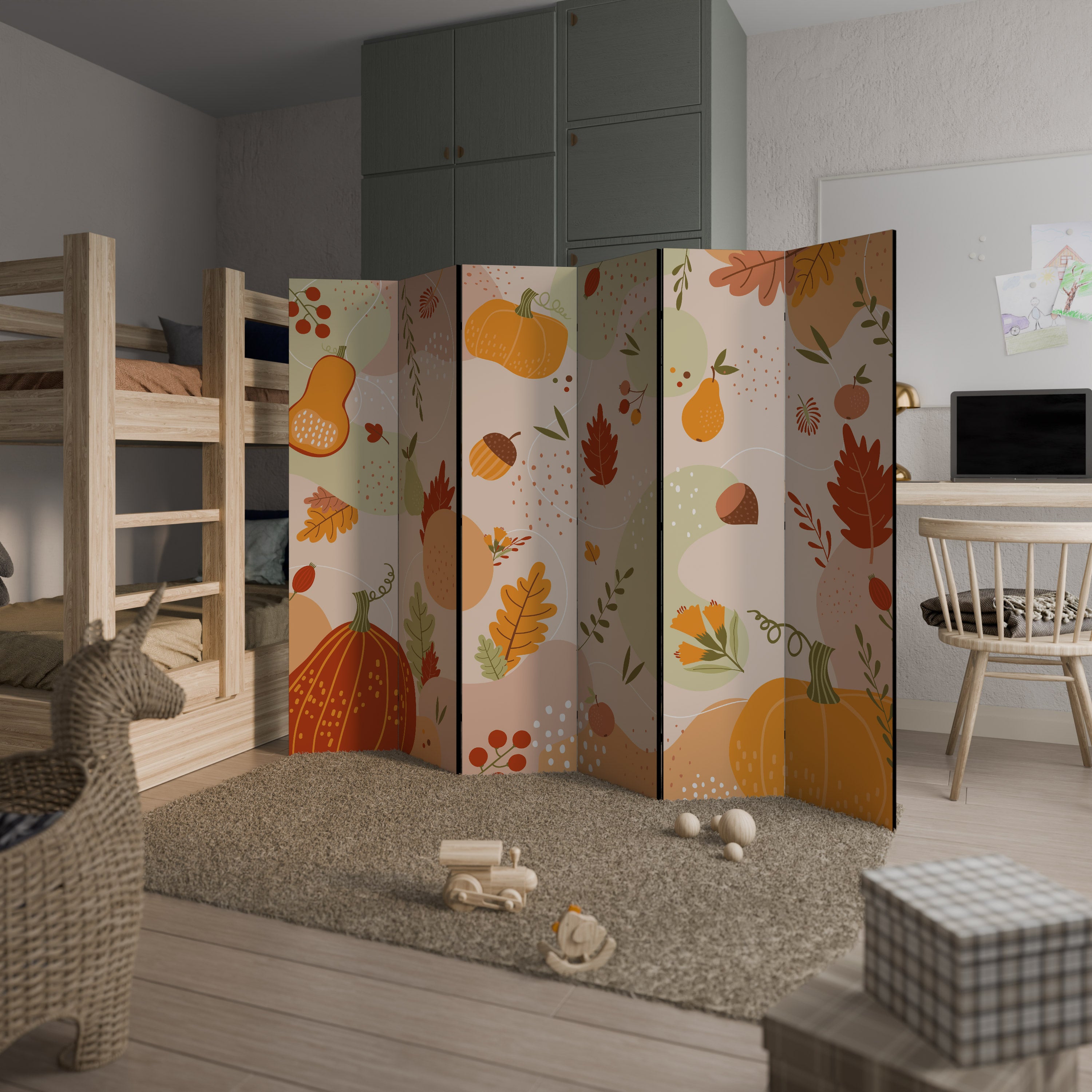 Biombo decorativo de 6 paneles HELLO AUTUMN