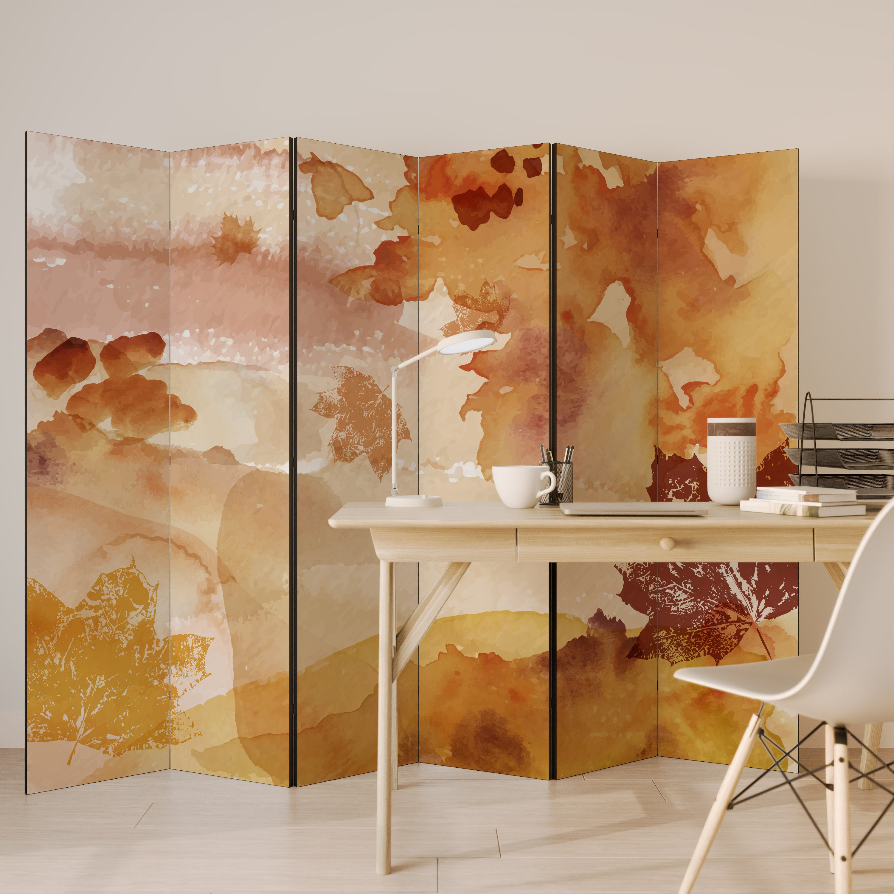 Biombo decorativo de 6 paneles TRACES OF AUTUMN
