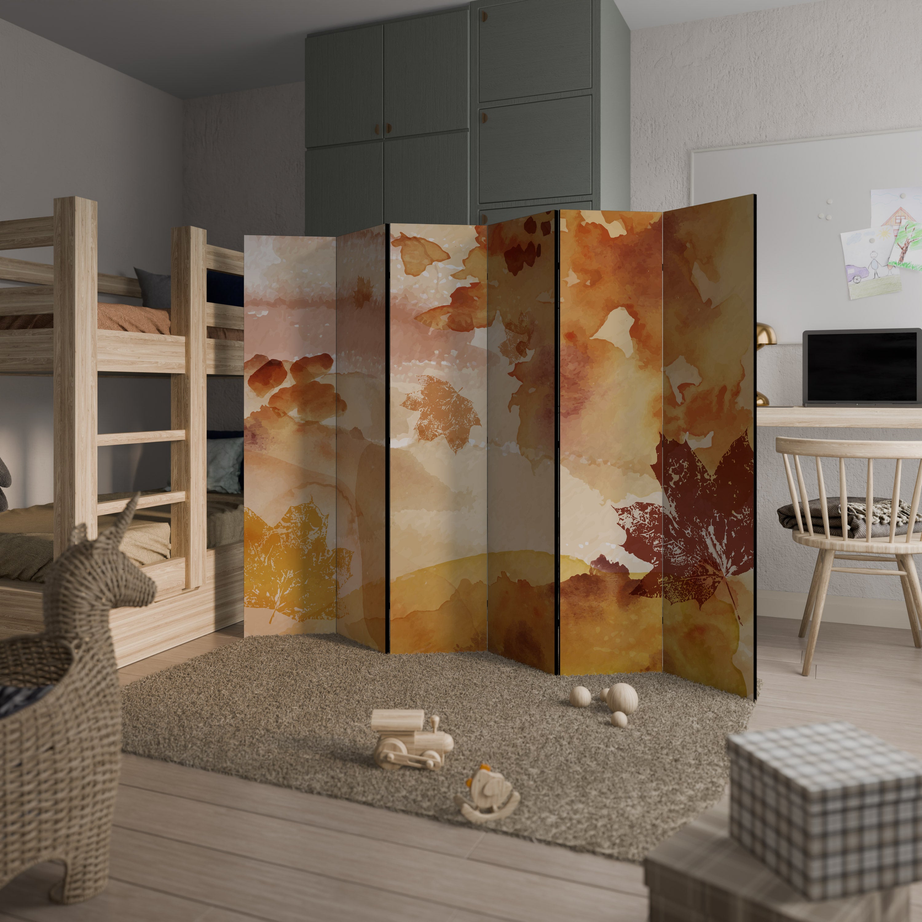 Biombo decorativo de 6 paneles TRACES OF AUTUMN