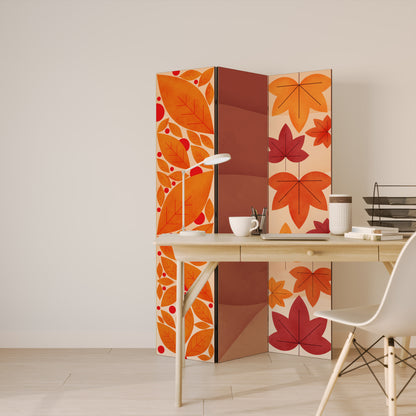 VIBRANT FALL FOLIAGE Biombo de 3 paneles