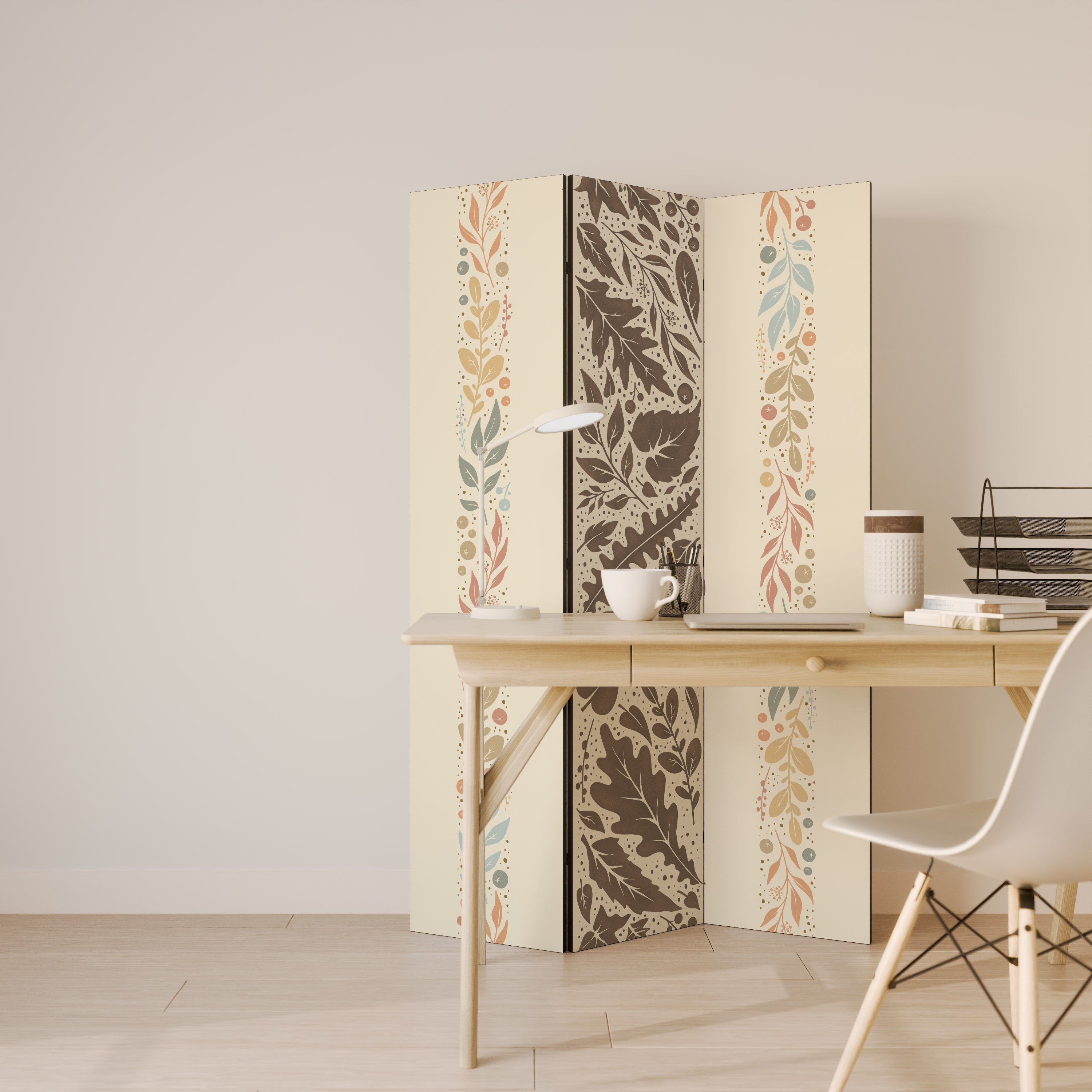 FOLIAGE TALES Decorative 3-Panel Room Divider