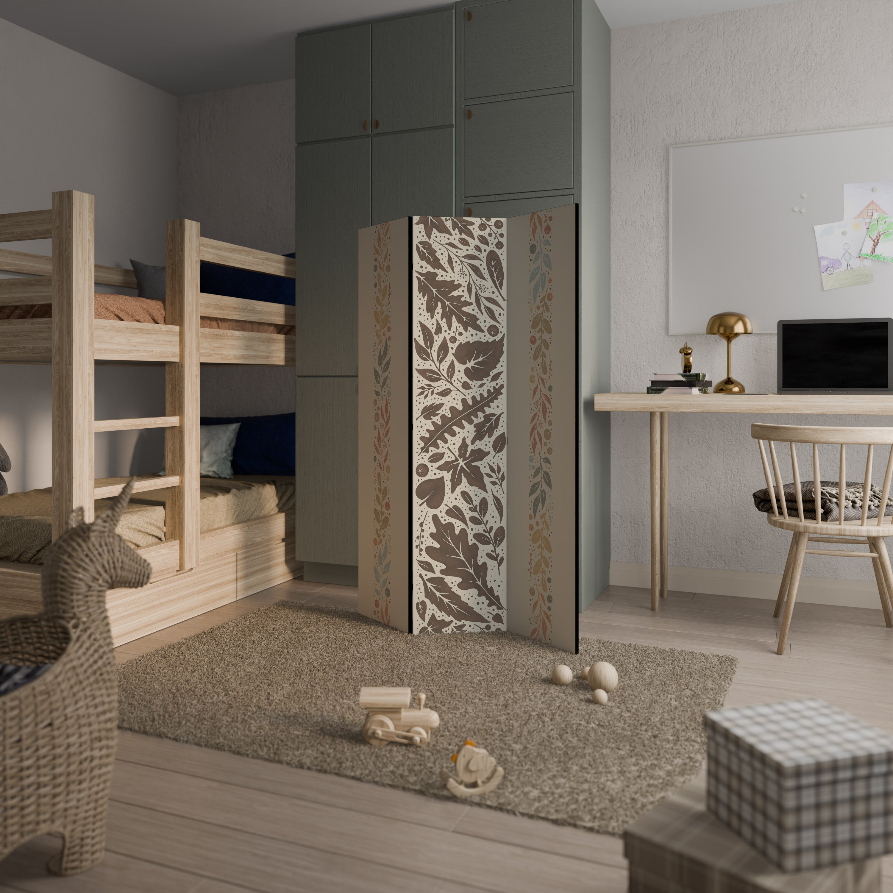 FOLIAGE TALES 3-Panel Room Divider