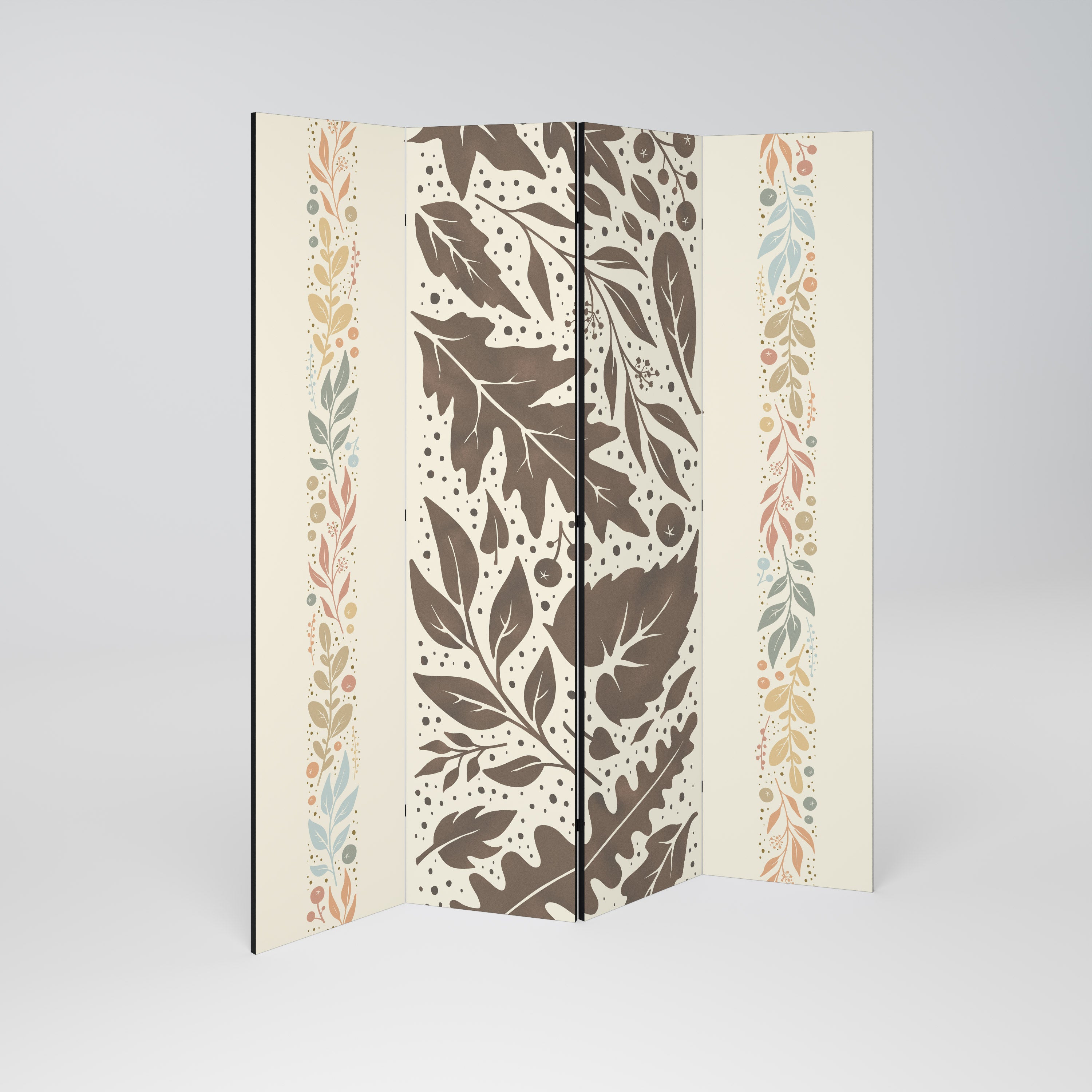 FOLIAGE TALES Decorative 4-Panel Room Divider