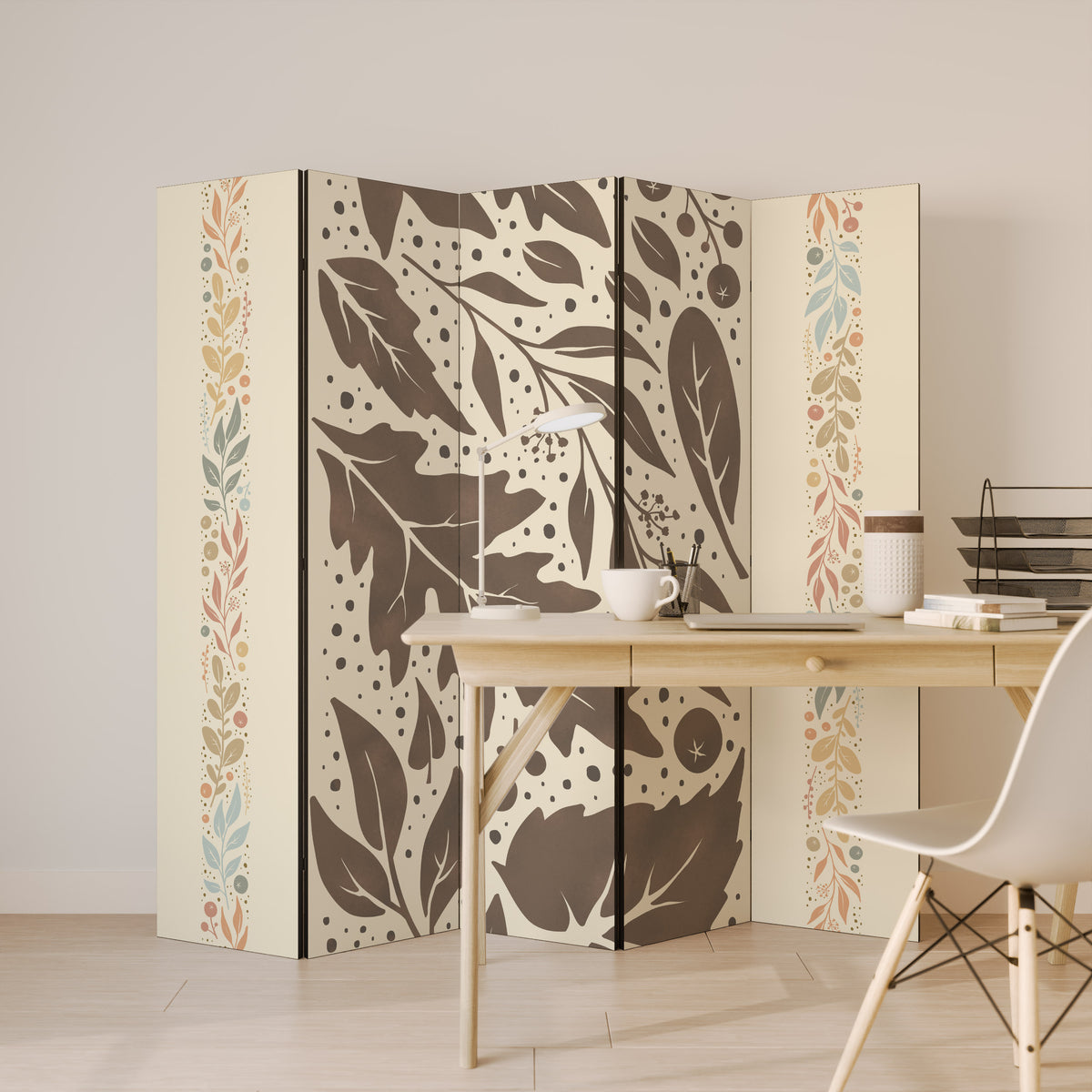 FOLIAGE TALES Biombo de 5 paneles