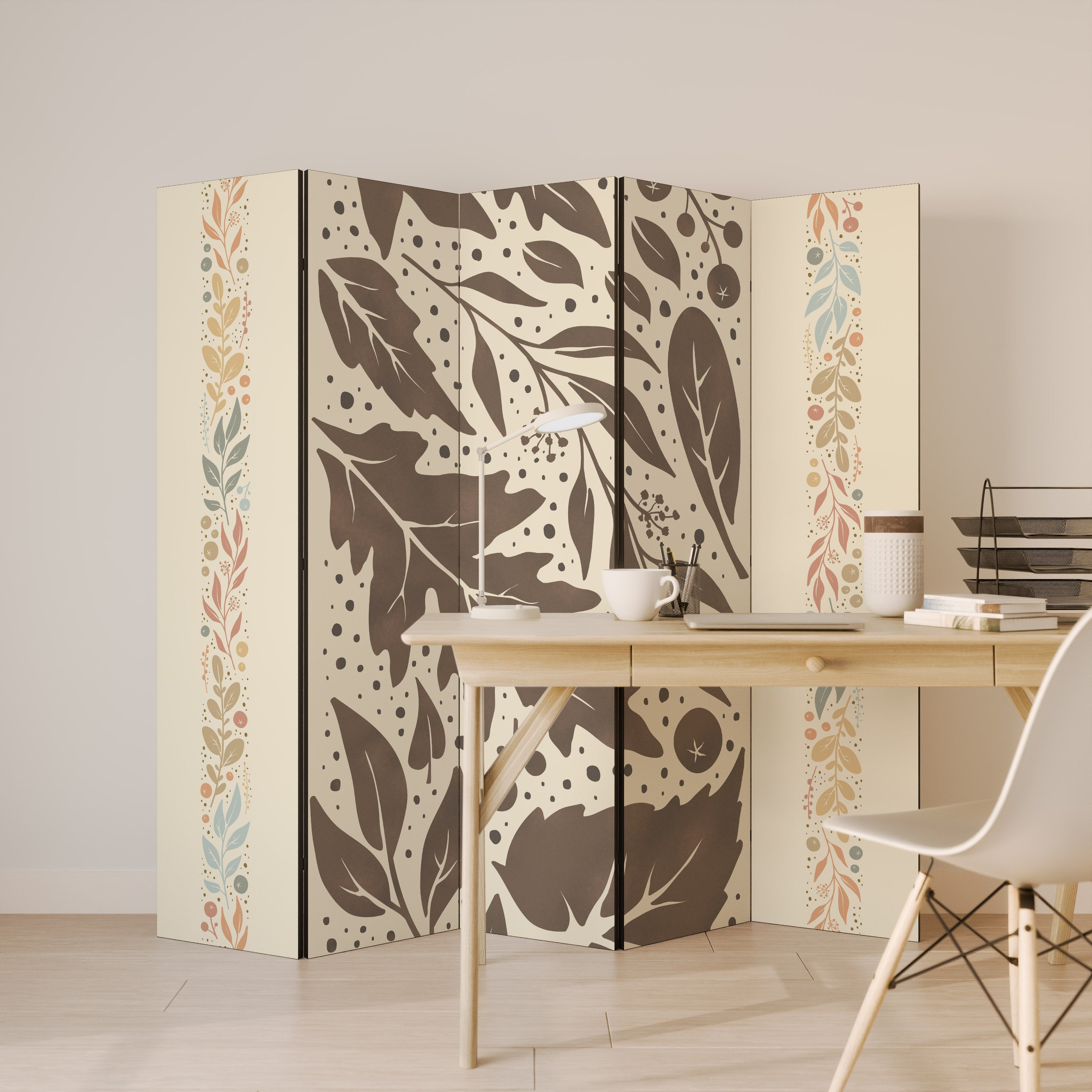 FOLIAGE TALES Decorative 5-Panel Room Divider