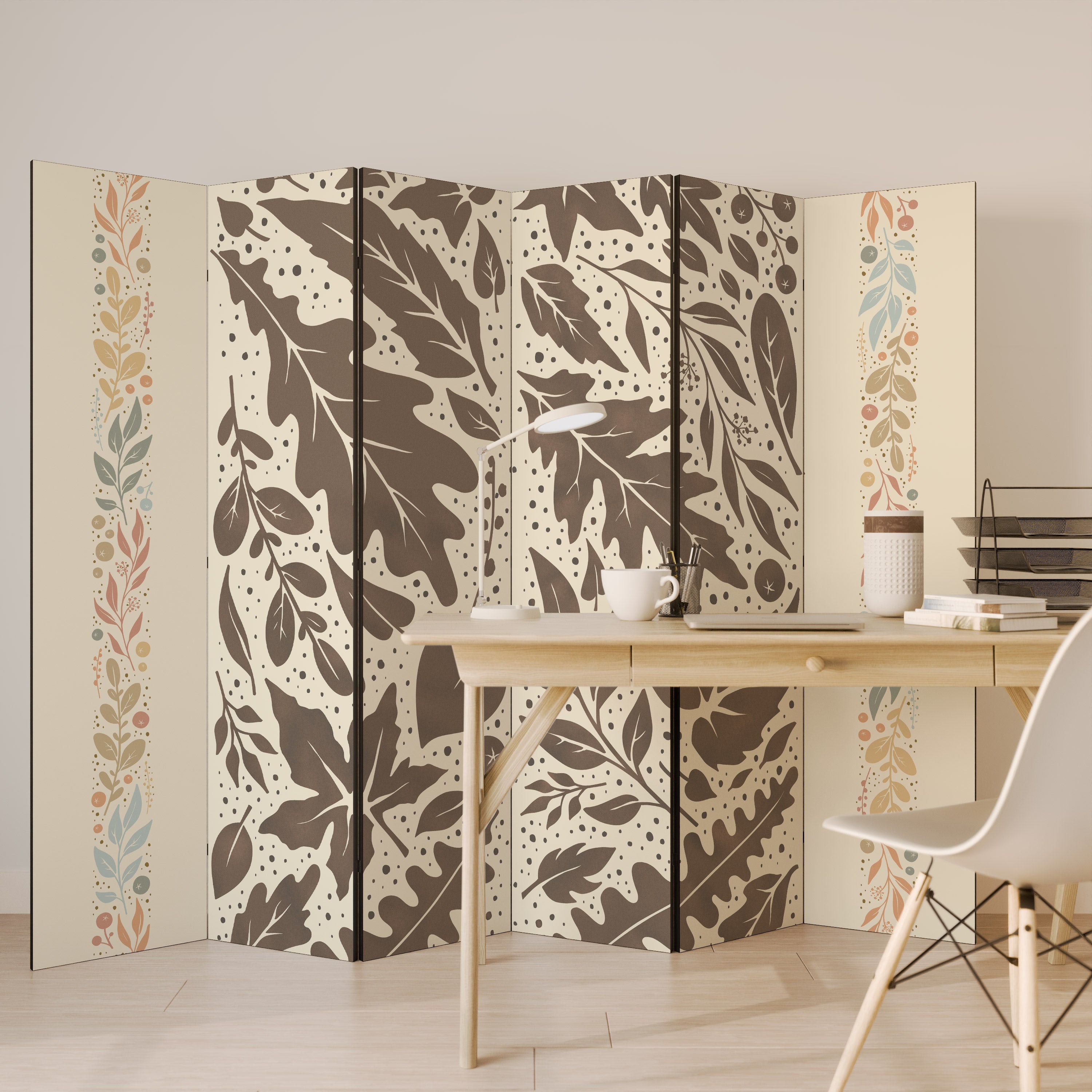 Biombo decorativo de 6 paneles FOLIAGE TALES