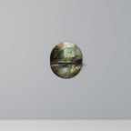 SUNLIT STILLNESS Oval Art Shelf In Black Finish