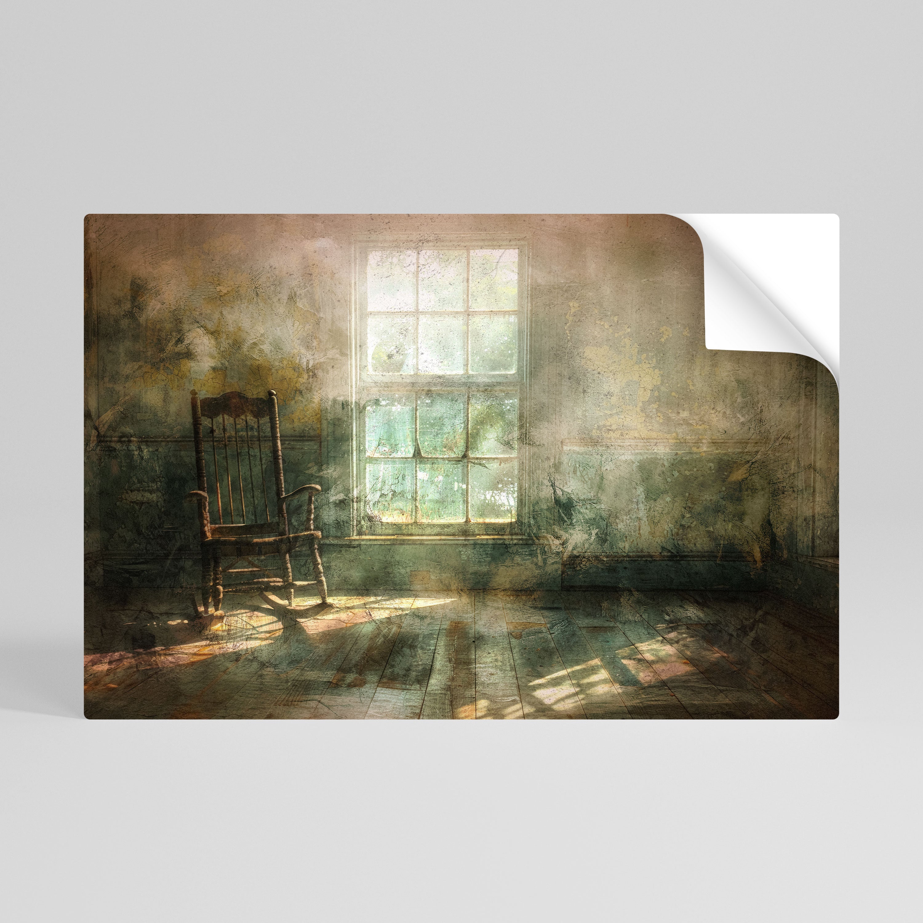 SUNLIT STILLNESS Póster adhesivo horizontal