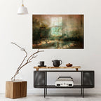 SUNLIT STILLNESS Peel and Stick Horizontal Poster