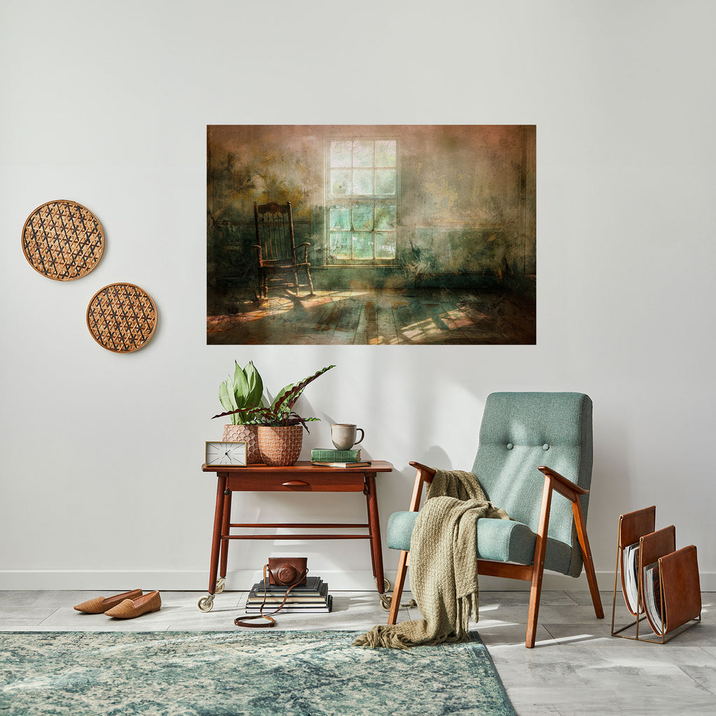 SUNLIT STILLNESS Peel and Stick Horizontal Poster