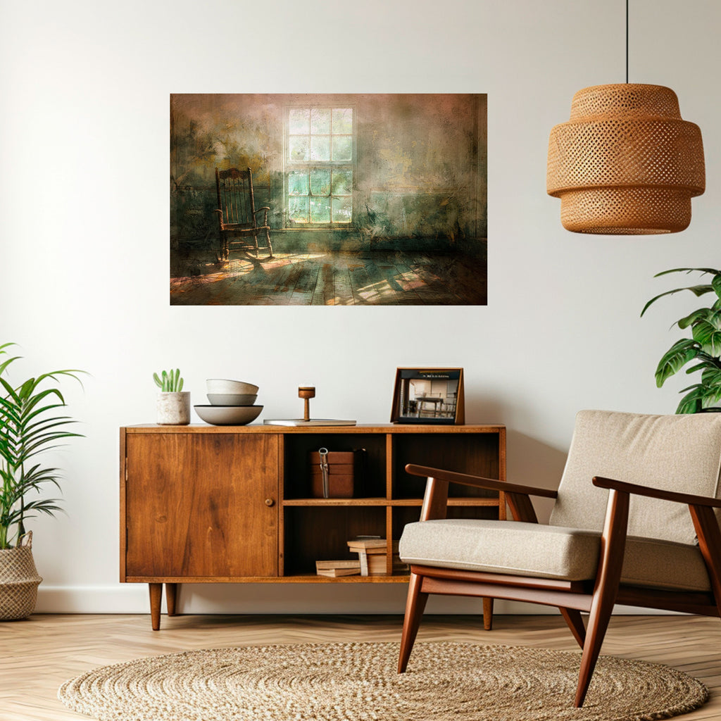 SUNLIT STILLNESS Peel and Stick Horizontal Poster