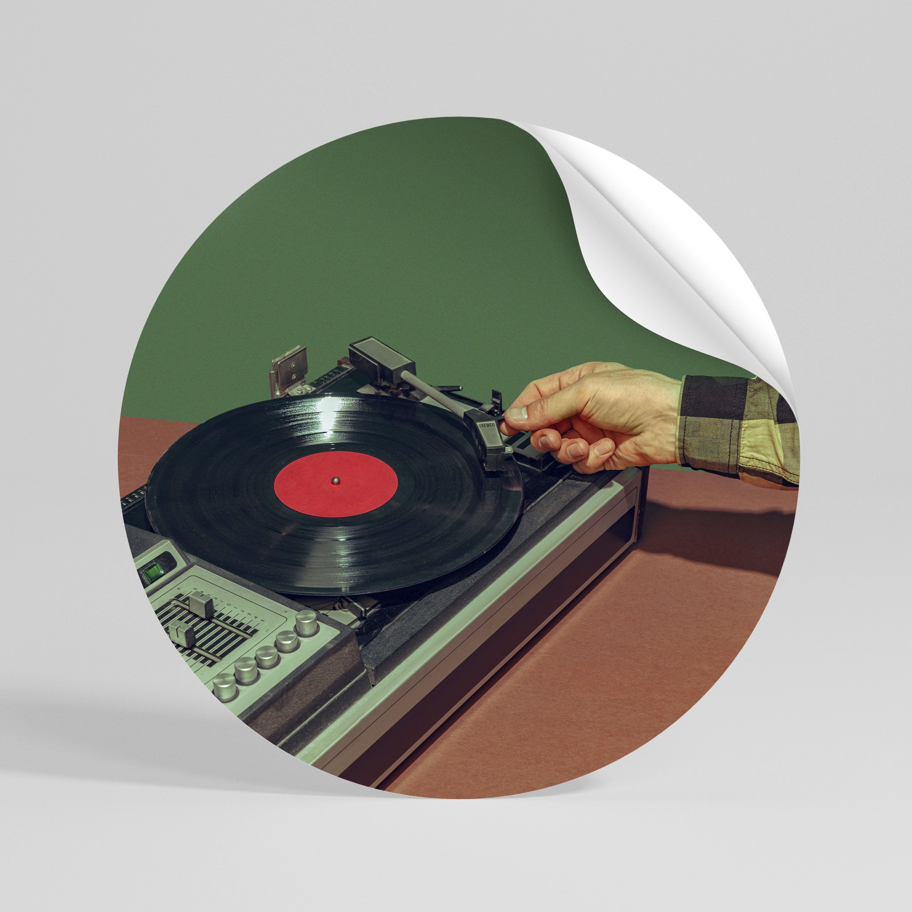 UNIQUE SOUNDS Vinilo adhesivo redondo