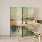 MORNING BY THE LAKE Decorative 4-Panel Room Divider