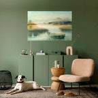 MORNING BY THE LAKE Peel and Stick Horizontal Poster