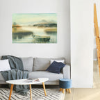 MORNING BY THE LAKE Peel and Stick Horizontal Poster