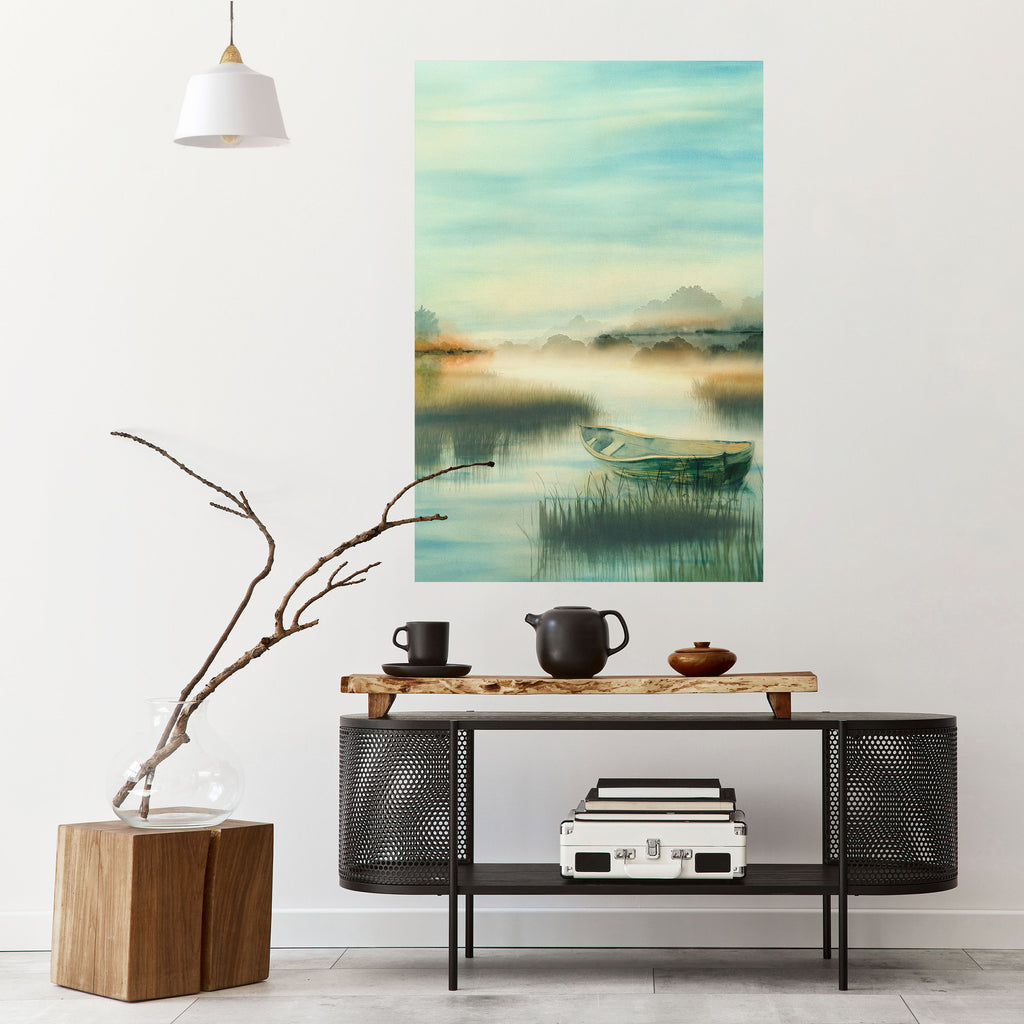 MORNING BY THE LAKE Peel and Stick Vertical Poster