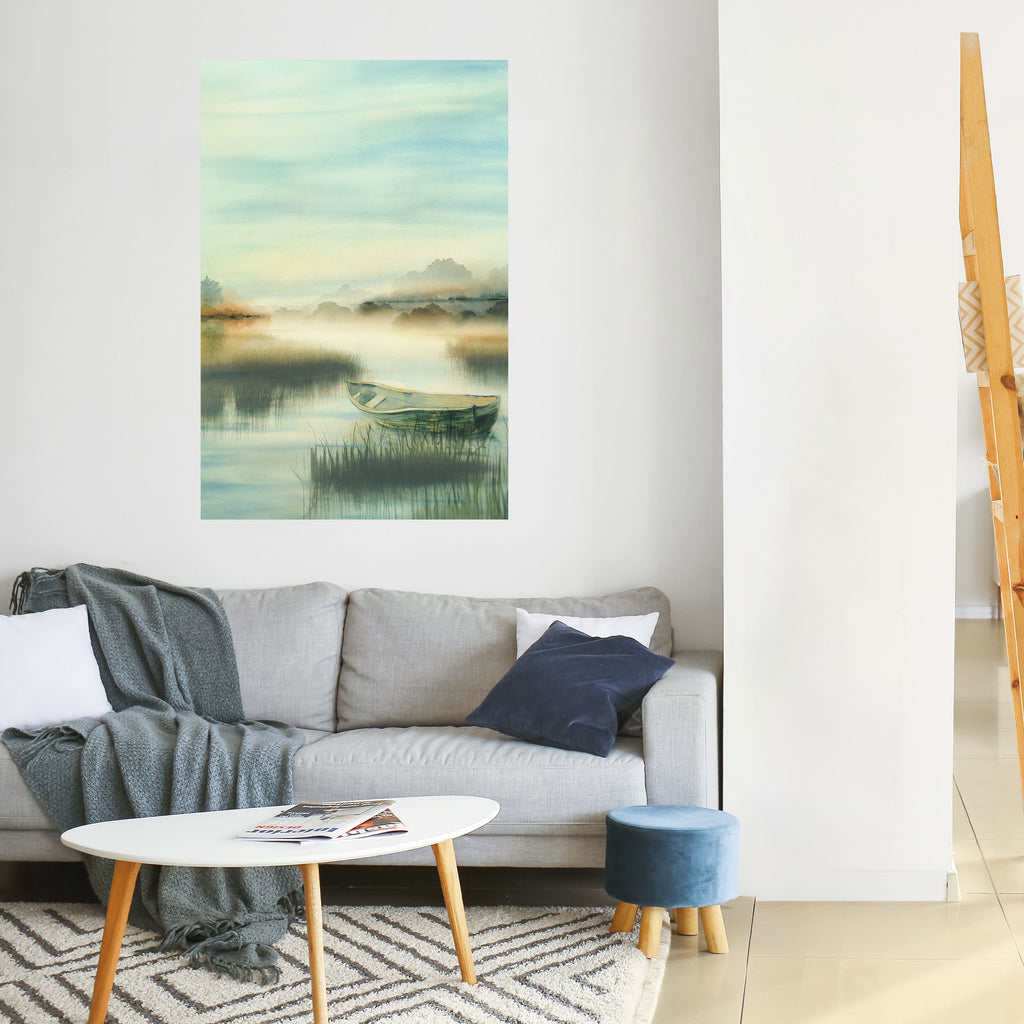 MORNING BY THE LAKE Peel and Stick Vertical Poster