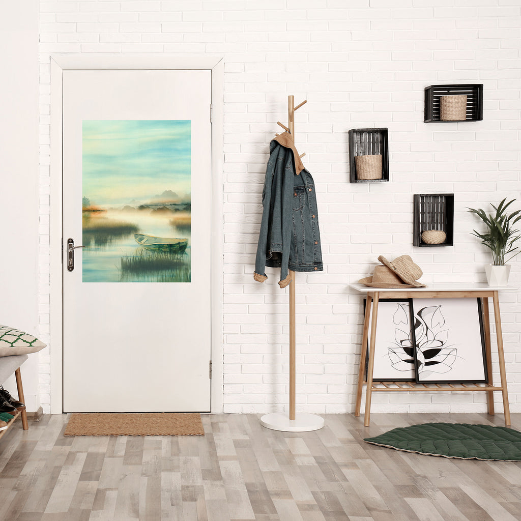 MORNING BY THE LAKE Peel and Stick Vertical Poster