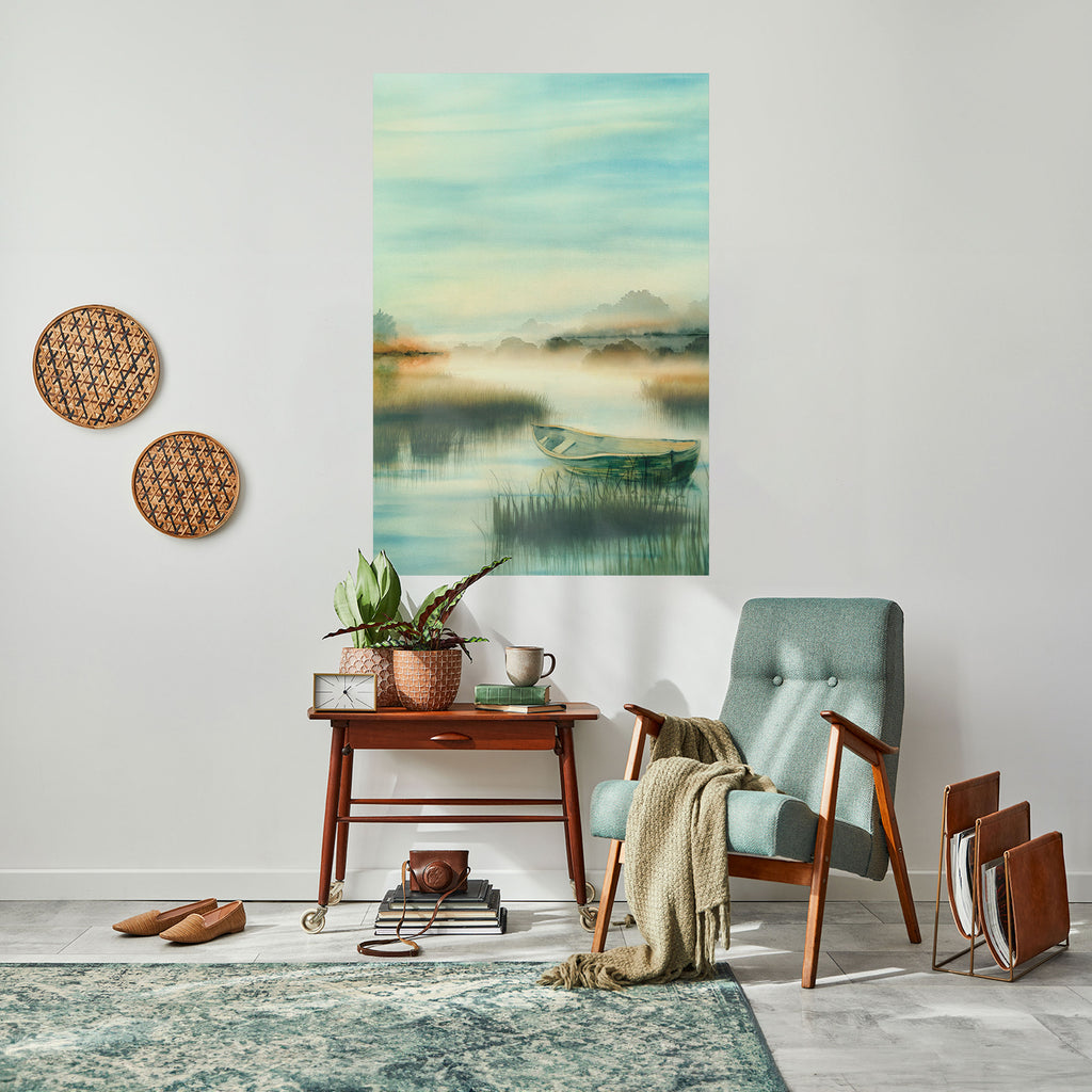 MORNING BY THE LAKE Peel and Stick Vertical Poster