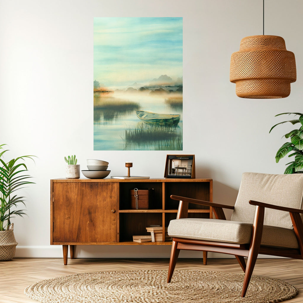MORNING BY THE LAKE Peel and Stick Vertical Poster