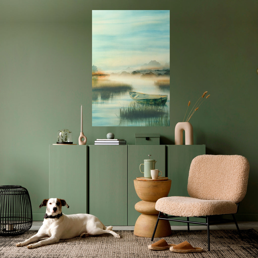 MORNING BY THE LAKE Peel and Stick Vertical Poster